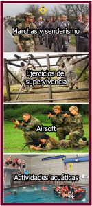 Actividades en los campamentos para jóvenes cadetes